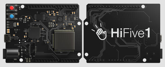 A picture of the HiFive1 Rev B board