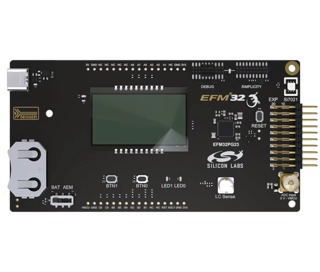 A picture of the EFM32PG23 Pro Kit (PG23-PK2504A) board