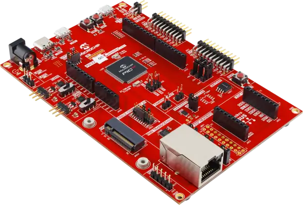 A picture of the PIC32CK GC01 Curiosity Ultra board