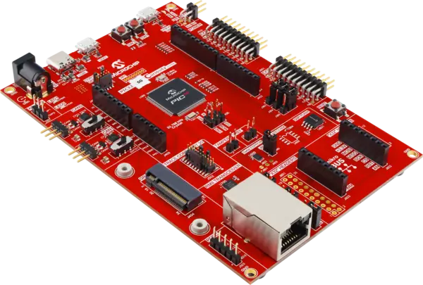 A picture of the PIC32CK SG01 Curiosity Ultra board