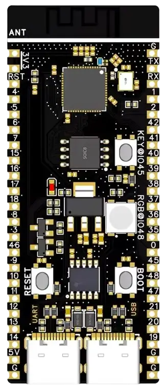 A picture of the ESP32-S3-B board